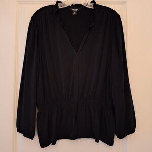 SVVW Cinch Waist Fancy Black Top